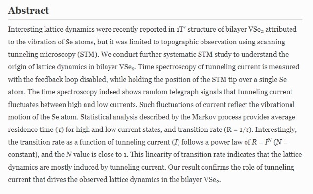 Lattice Dynamics Driven by Tunneling Current in 1T′ Structure of Bilaye r VSe2